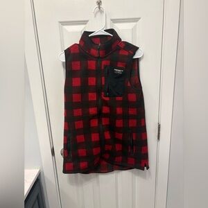 Red and Black Checkered Vest